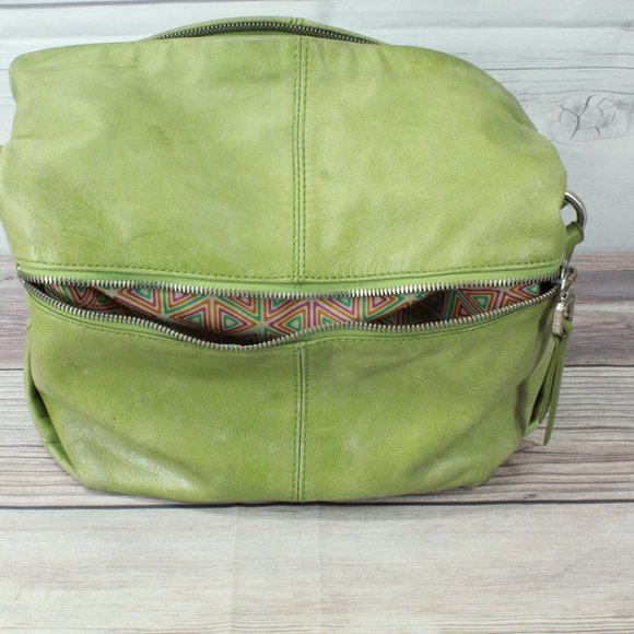 HOBO The Original Women's Avocado Green Leather Shoulder Crossbody Bag - Picture 5 of 11